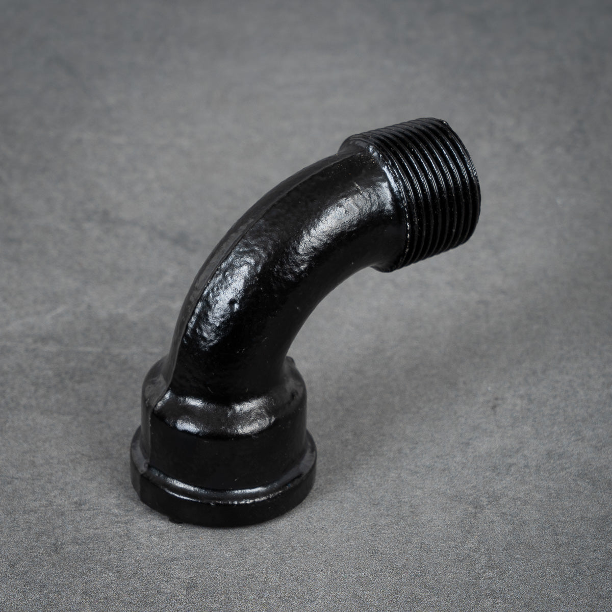 Long bend 90° m/f - 26 mm - Black painted