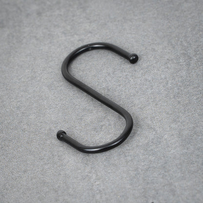 S-hook hook 90 mm - 26 mm - Black lacquer row