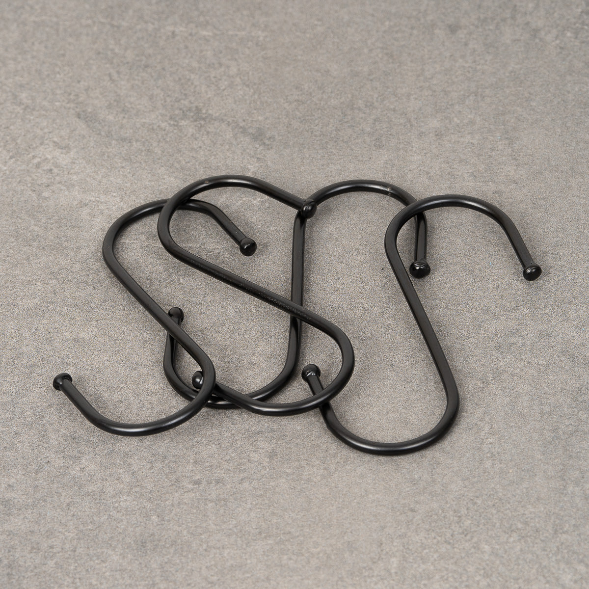 S-hook hook 90 mm - 26 mm - Black lacquer row